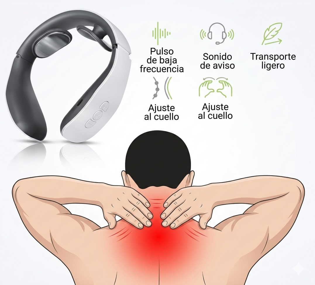 FISIO-PRO™ - Masajeador Cervical con Tecnología Neuro-Pulso