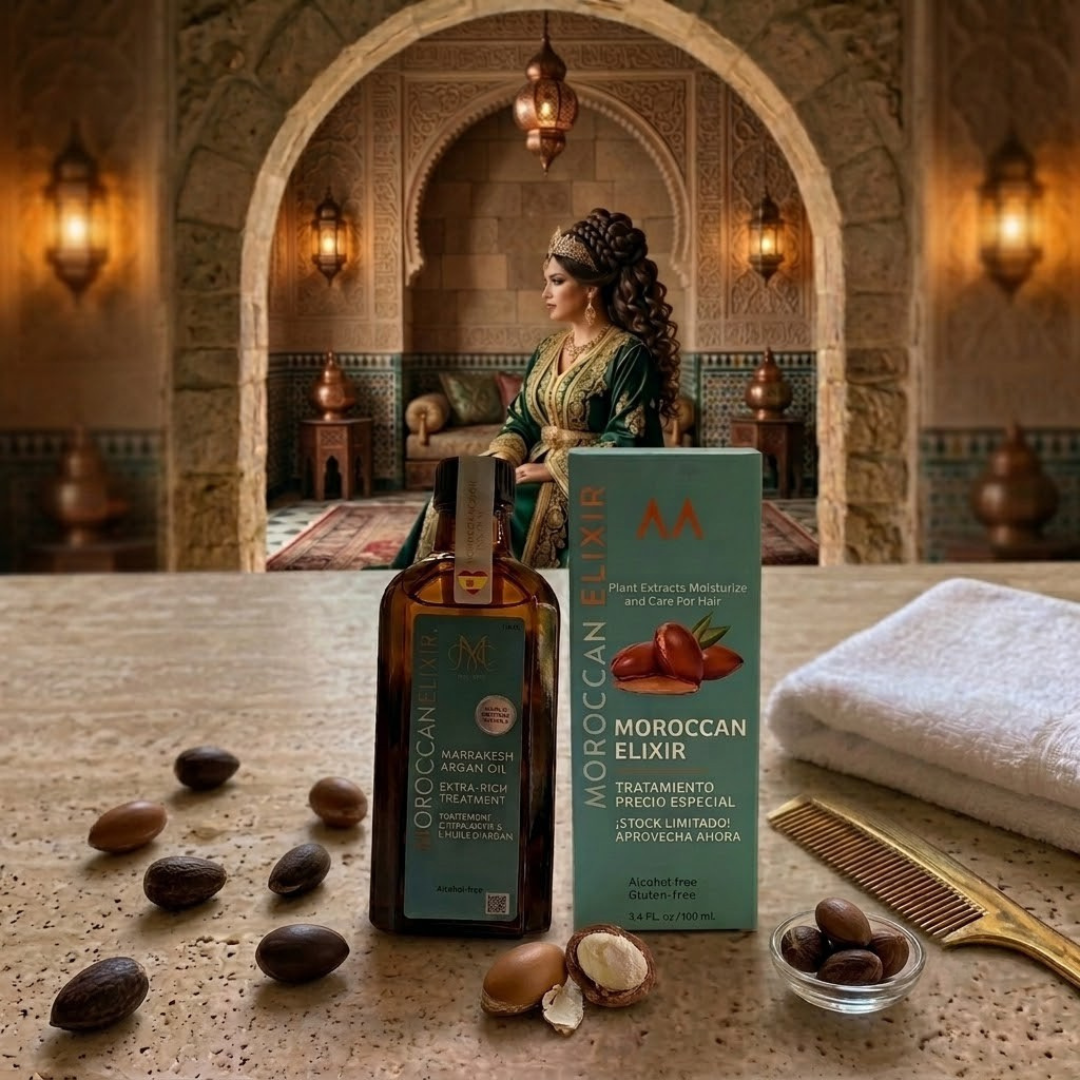 MOROCCANELIXIR (100ML) – TRATAMIENTO CAPILAR DE ACEITE DE ARGÁN ORIGINAL
