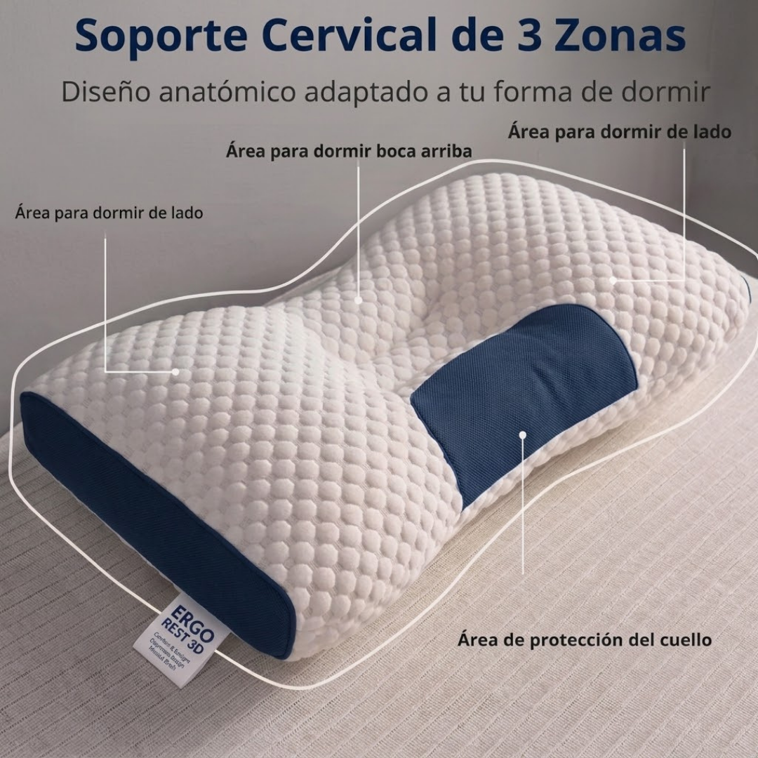 ErgoRest 3D™ | Almohada Ortopédica Cervical