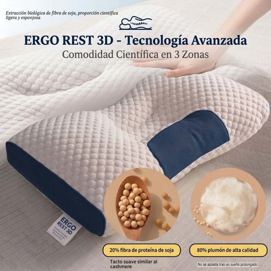 ErgoRest 3D™ | Almohada Ortopédica Cervical